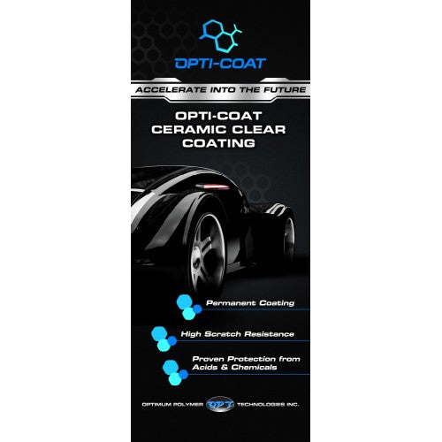 Opti-Coat Pro Ceramic Coatings Banner with Stand