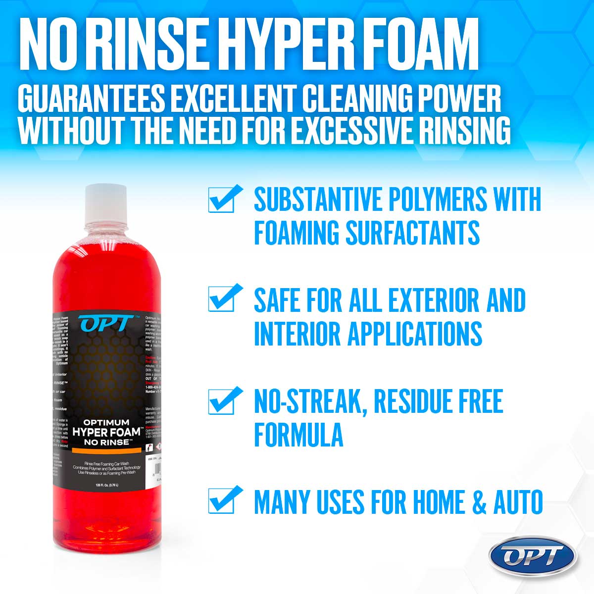 Optimum No Rinse Hyper Foam Rinseless Car Wash