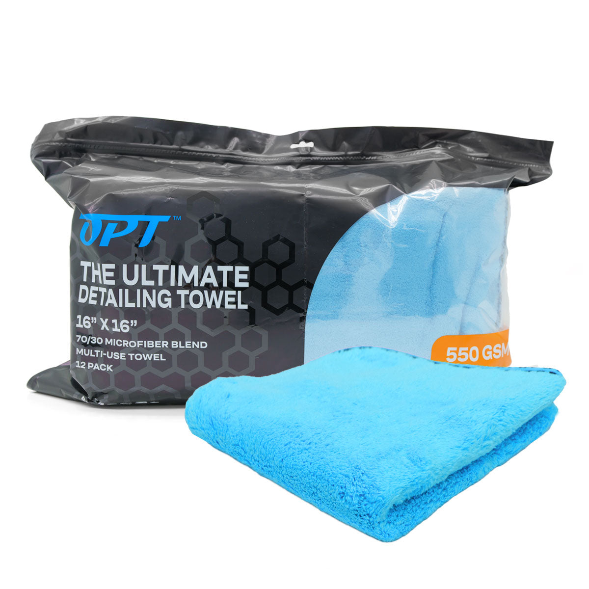 The Ultimate Detailing Towel 16" x 16" Blue 12 Pack