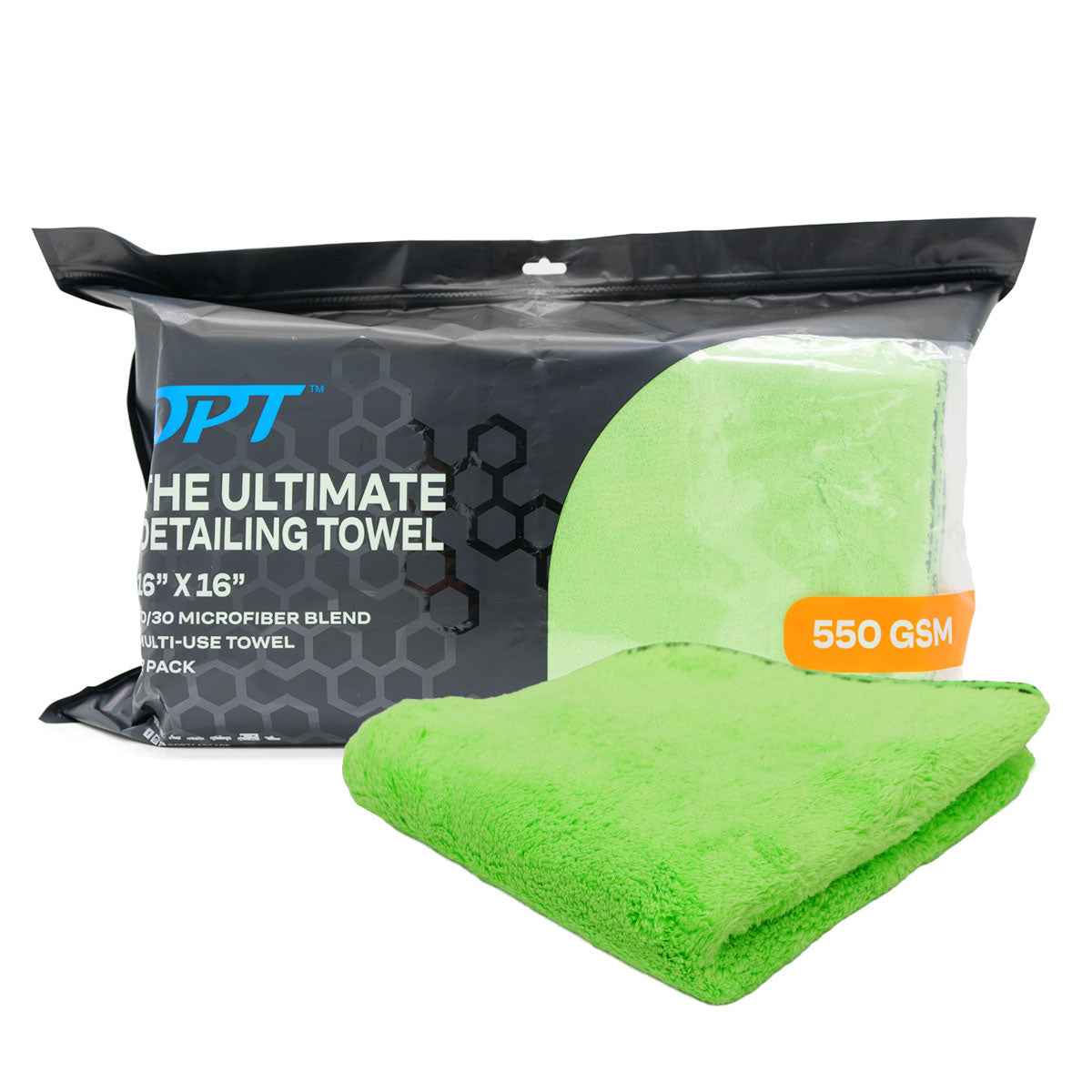 The Ultimate Detailing Towel 16" x 16" Green 12 Pack